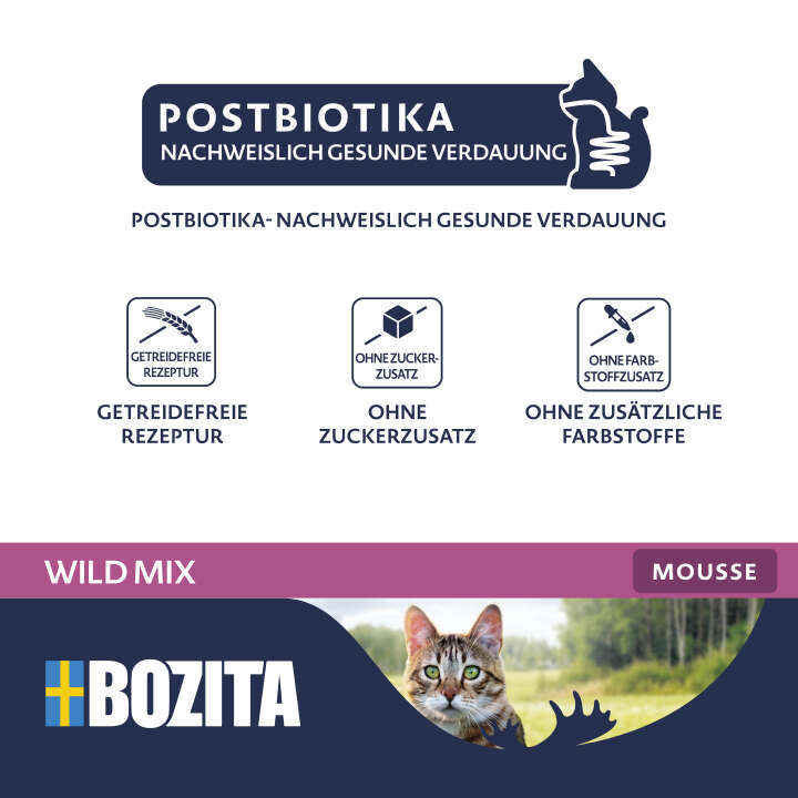 BOZITA Katzen-Nassfutter Mousse Wild Mix